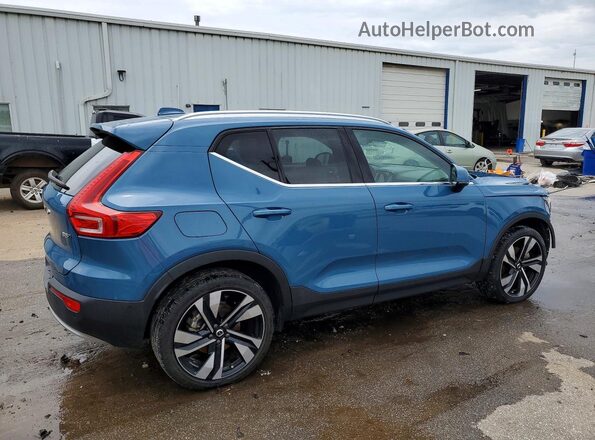 YV4L12UE2R2214501 2024 VOLVO XC40 Blue Trasero derecho
