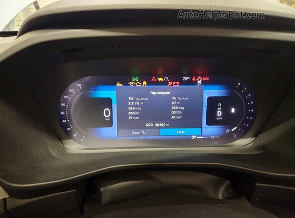 YV4L12UE5S2563481 2025 VOLVO XC40 White Instrument cluster view