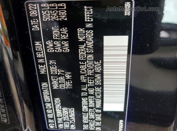 YV4L12UN1P2943134 2023 VOLVO XC40 Black Vista del compartimento del motor