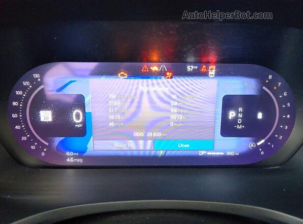 YV4L12WK1S2145731 2025 VOLVO V60 White Instrument cluster view