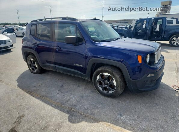 ZACCJAAB8HPF83732 2017 JEEP RENEGADE Синий Передняя правая четверть