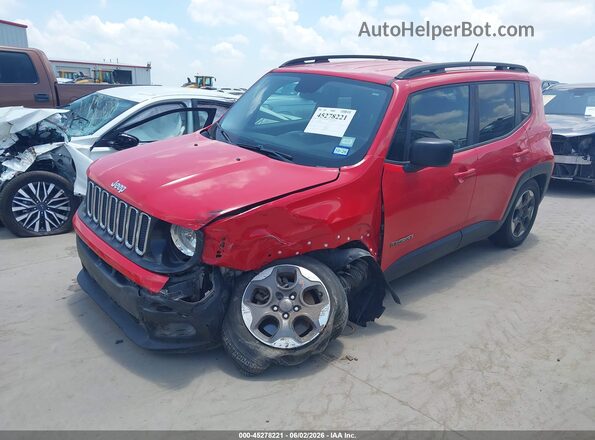 ZACCJAAB9HPF83240 2017 JEEP RENEGADE Red Առջևի ձախ երեք քառորդ տեսարան