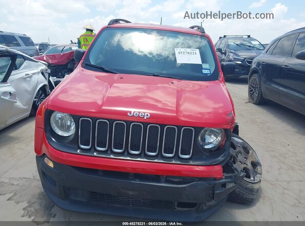 ZACCJAAB9HPF83240 2017 JEEP RENEGADE Red Սալոնի հետևի տեսք