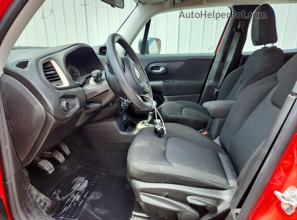 ZACCJAAH3HPF05895 2017 JEEP RENEGADE Red Вид салону спереду
