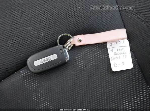ZACCJAAT0GPC59410 2016 JEEP RENEGADE Gray Widok deski rozdzielczej