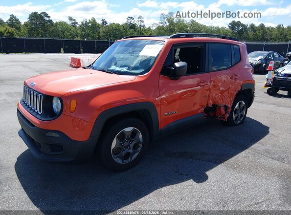 ZACCJAAT2GPD42708 2016 JEEP RENEGADE Orange Առջևի ձախ երեք քառորդ տեսարան