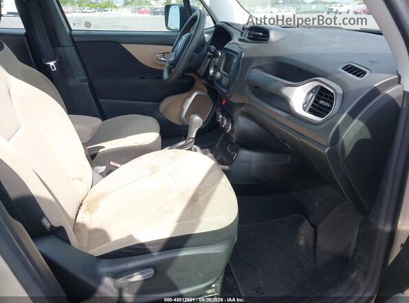 ZACCJAAT4GPE37626 2016 JEEP RENEGADE Бежевый Вид салона спереди