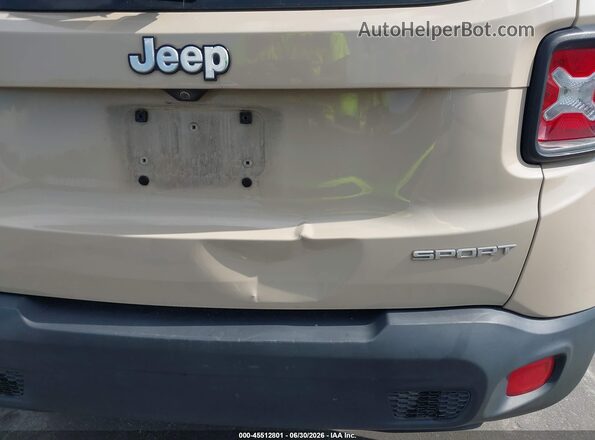 ZACCJAAT4GPE37626 2016 JEEP RENEGADE Бежевый Вид спереди