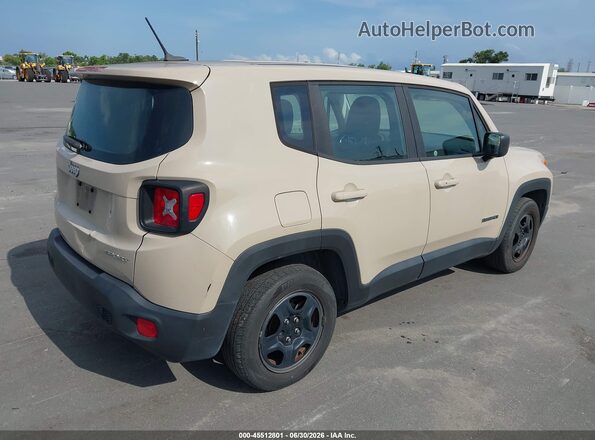 ZACCJAAT4GPE37626 2016 JEEP RENEGADE Бежевый Задняя правая четверть
