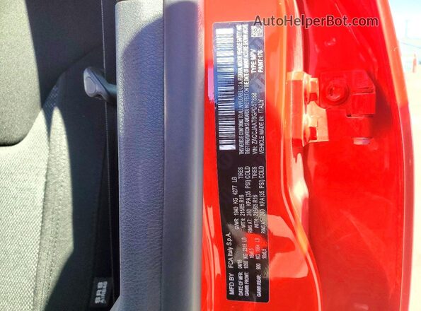 ZACCJAAT6GPD57888 2016 JEEP RENEGADE Red 360 interior view