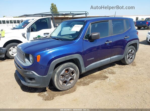 ZACCJAAW5GPC63205 2016 JEEP RENEGADE Blue წინა მარცხენა ხედი სამი მეოთხედიდან