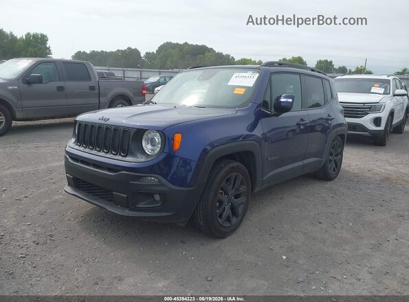 ZACCJABB0JPG74823 2018 JEEP RENEGADE Blue Առջևի ձախ երեք քառորդ տեսարան