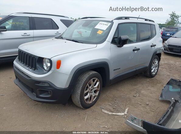 ZACCJABB5HPF51447 2017 JEEP RENEGADE Silver Առջևի ձախ երեք քառորդ տեսարան
