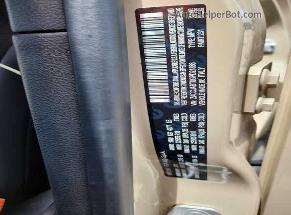 ZACCJABT0GPD21886 2016 JEEP RENEGADE Tan VIN sticker view