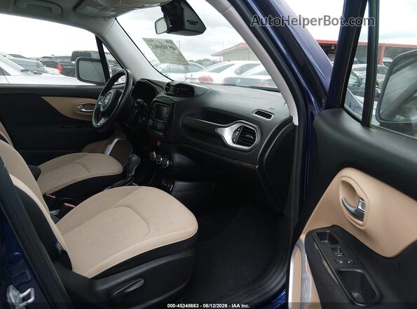 ZACCJABT1GPC44610 2016 JEEP RENEGADE Blue Вид салону спереду