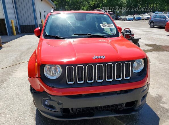 ZACCJABT1GPC63870 2016 JEEP RENEGADE Красный Вид спереди
