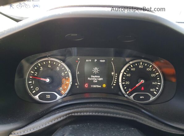 ZACCJABT1GPD10444 2016 JEEP RENEGADE White Instrument cluster view