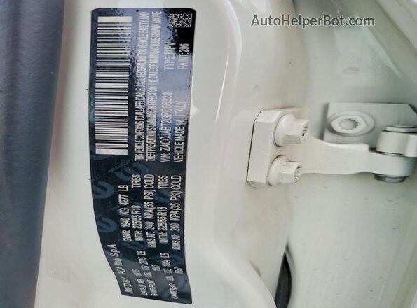 ZACCJABT2GPC56328 2016 JEEP RENEGADE White Vista de la etiqueta del VIN