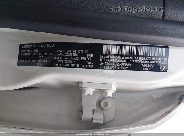 ZACCJADB5HPE48056 2017 JEEP RENEGADE White Engine compartment view