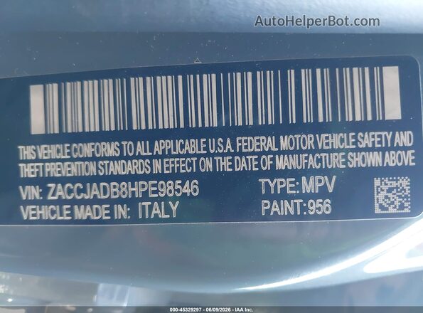 ZACCJADB8HPE98546 2017 JEEP RENEGADE Gray ძრავის განყოფილების ხედი