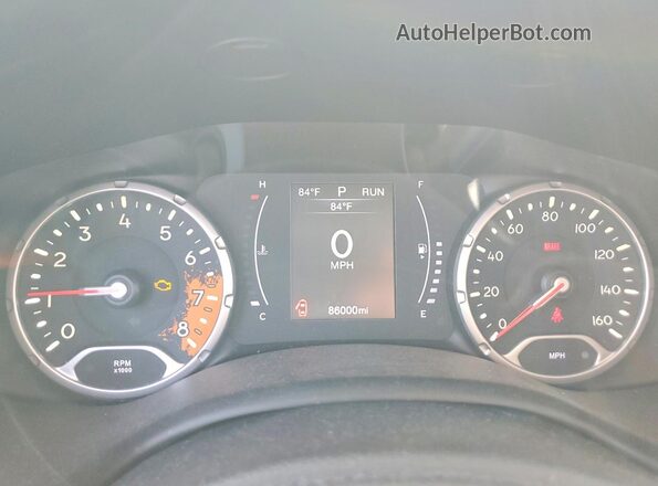 ZACCJBAB2JPH01723 2018 JEEP RENEGADE White Вид щитка приладів