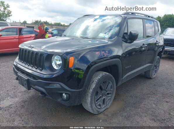 ZACCJBAB3JPH90413 2018 JEEP RENEGADE Black Առջևի ձախ երեք քառորդ տեսարան
