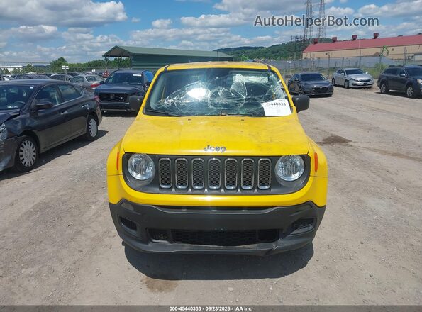 ZACCJBAB4HPF89064 2017 JEEP RENEGADE Yellow Vista del cuadro de instrumentos