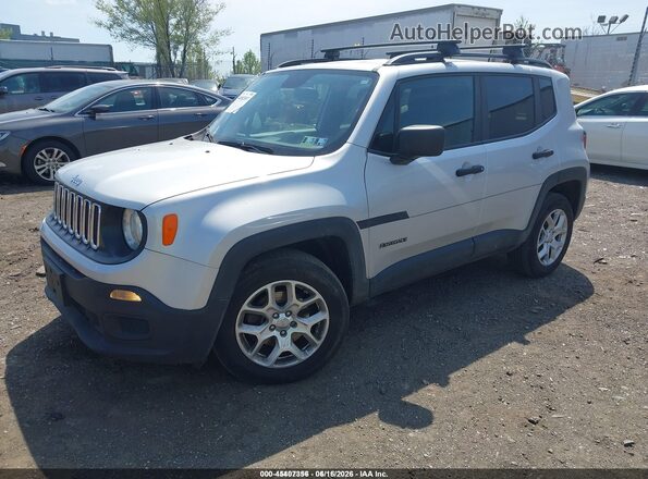 ZACCJBAB4JPJ48845 2018 JEEP RENEGADE Silver წინა მარცხენა ხედი სამი მეოთხედიდან