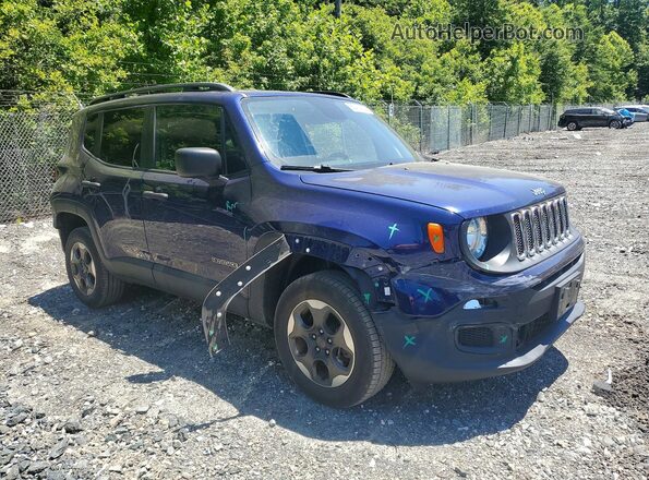 ZACCJBAB7JPH74425 2018 JEEP RENEGADE Blue Передня права чверть