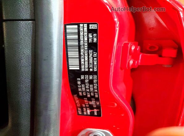 ZACCJBAB8JPH43782 2018 JEEP RENEGADE Red Vista de la etiqueta del VIN