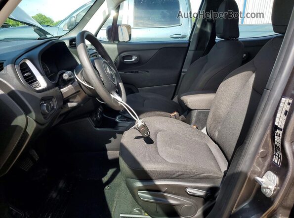 ZACCJBAB8JPJ70721 2018 JEEP RENEGADE Gray წინა სალონის ხედი