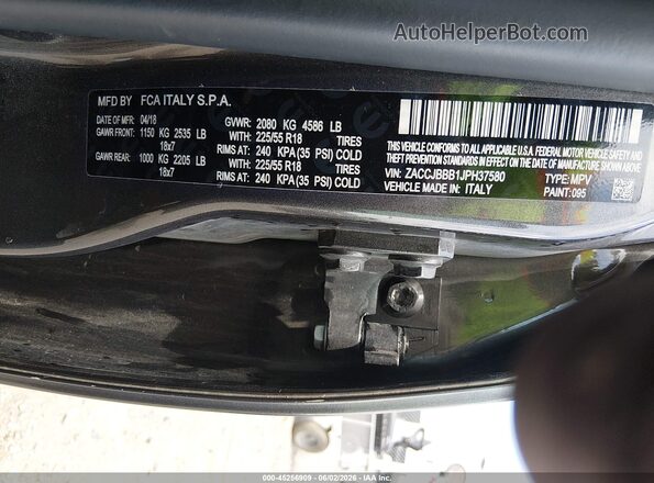 ZACCJBBB1JPH37580 2018 JEEP RENEGADE Gray Вид підкапотного простору