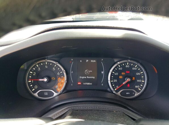 ZACCJBBB8HPF48936 2017 JEEP RENEGADE Red Вид щитка приладів