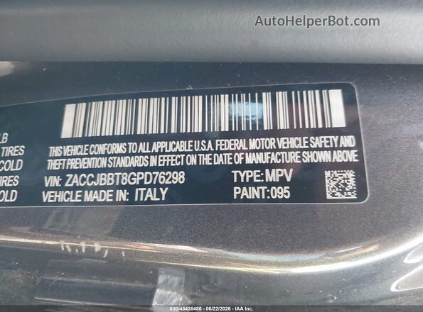 ZACCJBBT8GPD76298 2016 JEEP RENEGADE Black Շարժիչի բաժամունքի տեսք