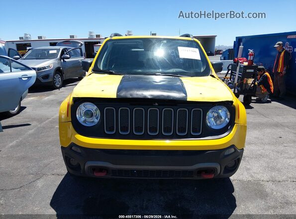 ZACCJBCB2JPH60977 2018 JEEP RENEGADE Yellow ხელსაწყოთა პანელის ხედი