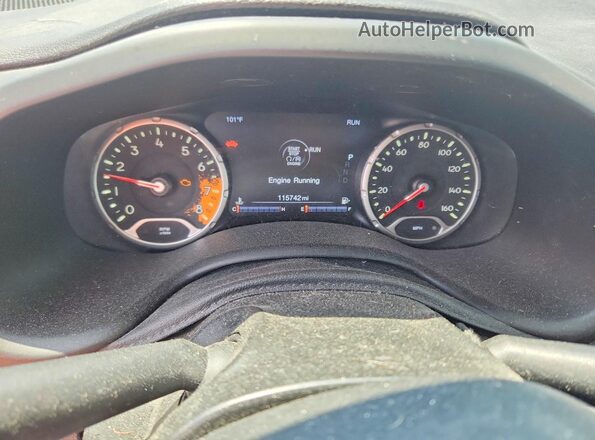 ZACCJBCB6HPF32183 2017 JEEP RENEGADE White Instrument cluster view