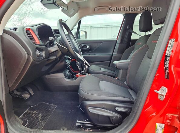 ZACCJBCB7HPE63004 2017 JEEP RENEGADE Red წინა სალონის ხედი