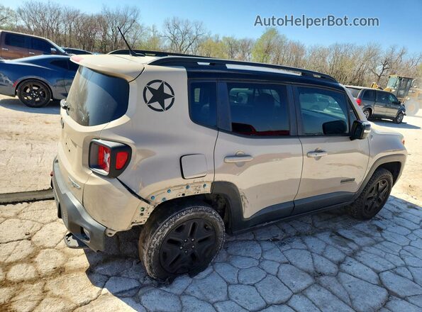 ZACCJBCB8HPE87909 2017 JEEP RENEGADE Желто-коричневый Задняя правая четверть