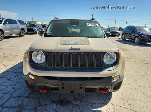 ZACCJBCB8HPE87909 2017 JEEP RENEGADE Желто-коричневый Вид спереди