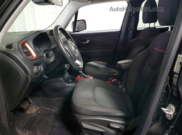 ZACCJBCT2GPC80830 2016 JEEP RENEGADE Black წინა სალონის ხედი
