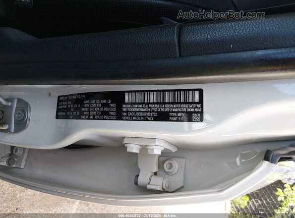 ZACCJBDB0JPH81762 2018 JEEP RENEGADE White ძრავის განყოფილების ხედი