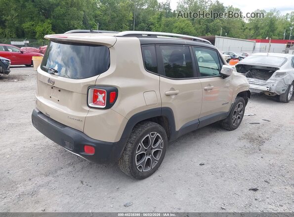 ZACCJBDT2GPD68274 2016 JEEP RENEGADE Beige Задня права чверть