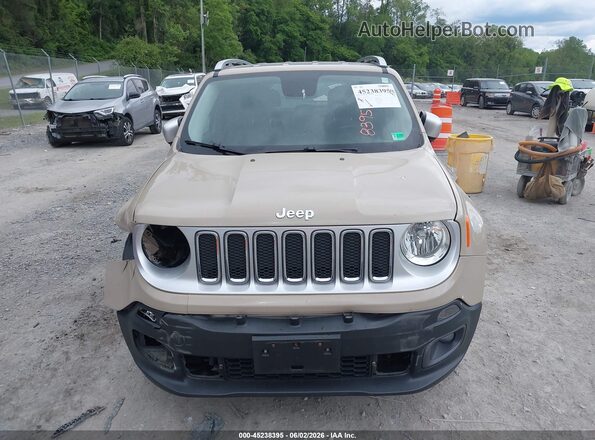 ZACCJBDT2GPD68274 2016 JEEP RENEGADE Beige Вид щитка приладів