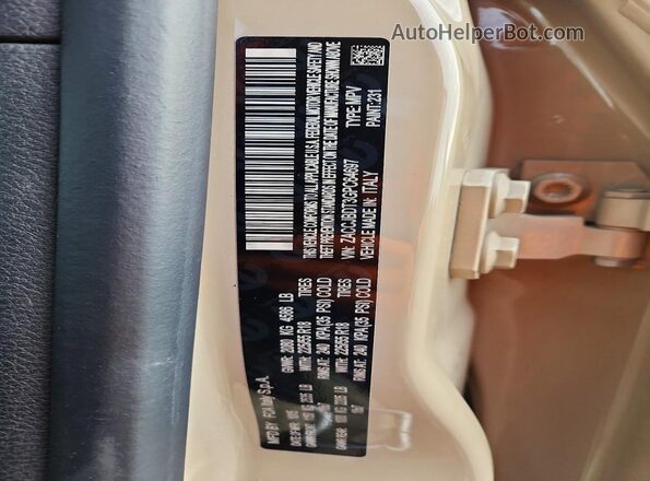 ZACCJBDT3GPC64697 2016 JEEP RENEGADE Beige Vista de la etiqueta del VIN