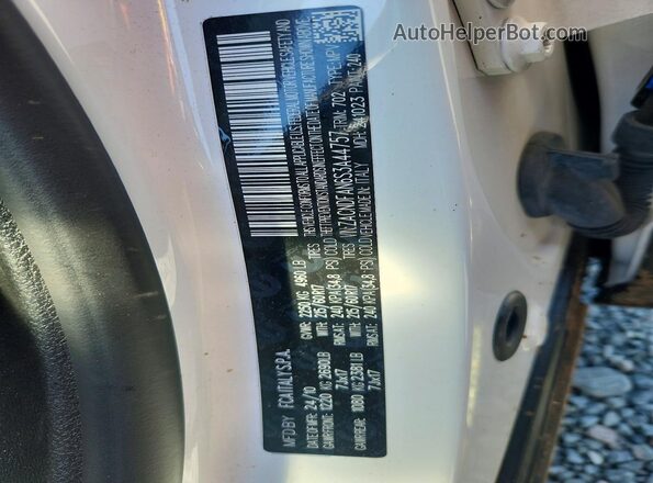 ZACNDFAN6S3A44757 2025 DODGE OTHER White Vista de la etiqueta del VIN