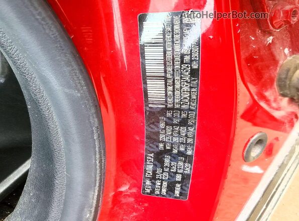 ZACNDFBN5P3A04529 2023 DODGE OTHER Red VIN կոդի պիտակի տեսք