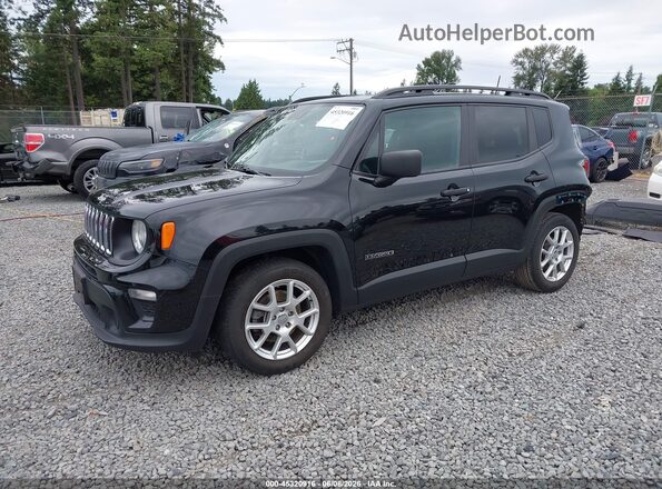 ZACNJAAB0LPL67596 2020 JEEP RENEGADE Black წინა მარცხენა ხედი სამი მეოთხედიდან