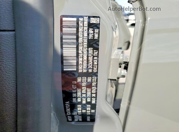 ZACNJAAB0LPL85970 2020 JEEP RENEGADE Gray Vista de la etiqueta del VIN