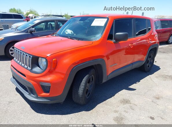 ZACNJAAB2KPK95086 2019 JEEP RENEGADE Orange წინა მარცხენა ხედი სამი მეოთხედიდან