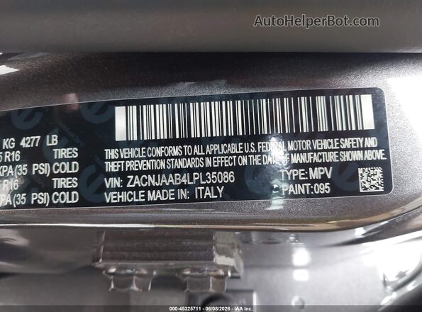 ZACNJAAB4LPL35086 2020 JEEP RENEGADE Серый Вид подкапотного пространства